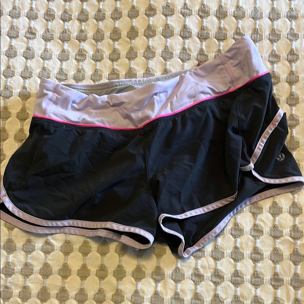Lululemon Black and Pink Athletic Shorts size 6